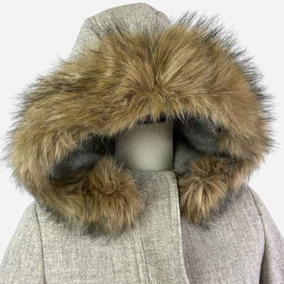 J Crew Chateau Parka Coat Italian Stadium-Cloth Wool Sz 00 Heather Dusk J5488 - Picture 3 of 14